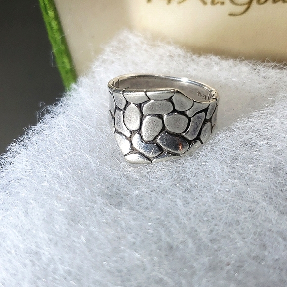 Pebbled style STERLING SILVER STYLE STAMPED 925 UNIQUE SHAPE VINTAGE - Picture 1 of 5